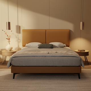 Gretelle Genuine Leather Divan Bed Frame