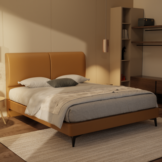 Gretelle Genuine Leather Divan Bed Frame