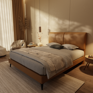 Gretelle Genuine Leather Divan Bed Frame