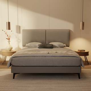 Gretelle Genuine Leather Divan Bed Frame