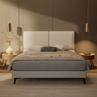 Gretelle Genuine Leather Divan Bed Frame