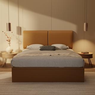 Gretelle Genuine Leather Storage Bed (Gas Lift)