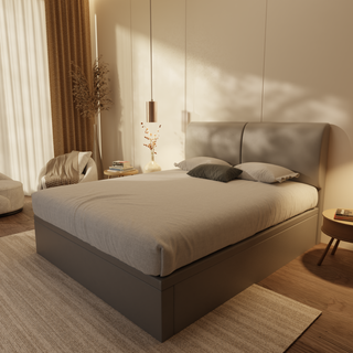 Gretelle Genuine Leather Storage Bed (Gas Lift)