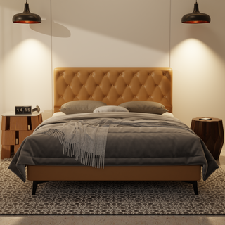 Wimble Genuine Leather Divan Bed Frame