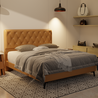 Wimble Genuine Leather Divan Bed Frame