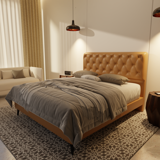 Wimble Genuine Leather Divan Bed Frame