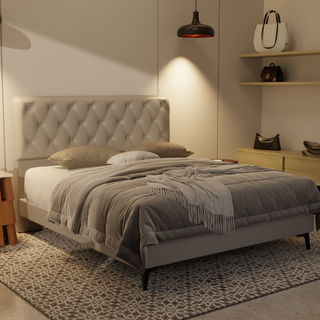 Wimble Genuine Leather Divan Bed Frame