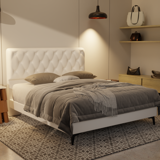 Wimble Genuine Leather Divan Bed Frame