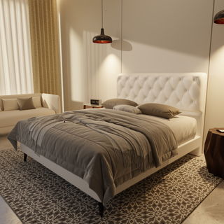 Wimble Genuine Leather Divan Bed Frame