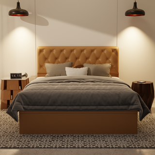 Wimble Genuine Leather Storage Bed (Gas Lift)