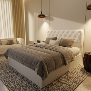 Wimble Genuine Leather Storage Bed (Gas Lift)