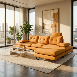 Rovanor Fabric Adjustable Backrest & Armrest Sofa by Esteller (Pet Friendly & Easy Clean)