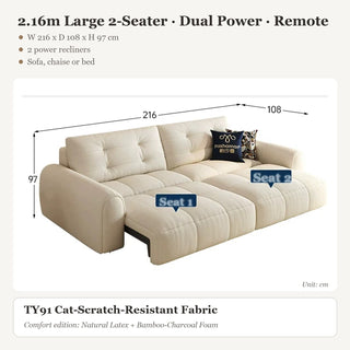 2.16m Large 2-Seater · Dual Power · Remote