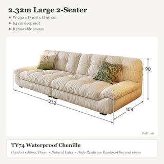 2.32m Large 2-Seater