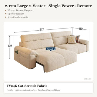2.17m Large 2-Seater · Single Power · Remote