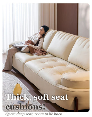 Thick, soft seat cushions