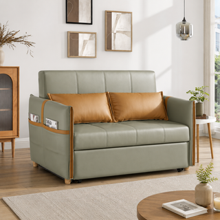 Elvie Faux Leather Sofa Bed
