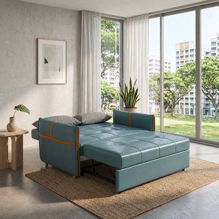 Elvie Faux Leather Sofa Bed
