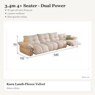 3.4m 4+ Seater · Dual Power
