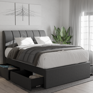 Kazura Fabric Drawer Bed Frame