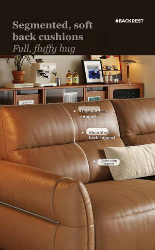Segmented, soft back cushions