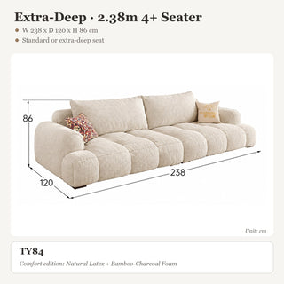 Extra-Deep · 2.38m 4+ Seater
