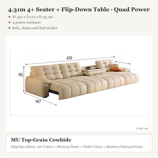 4.31m 4+ Seater + Flip-Down Table · Quad Power
