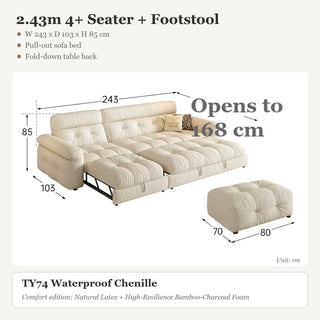 2.43m 4+ Seater + Footstool