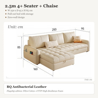 2.5m 4+ Seater + Chaise