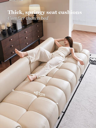 Thick, springy seat cushions