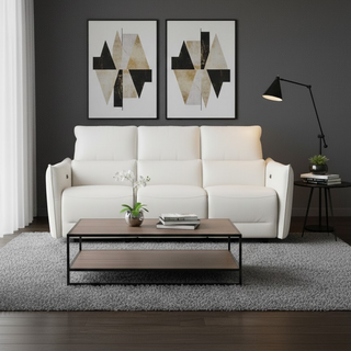 Tetsuya Genuine Leather Recliner Sofa