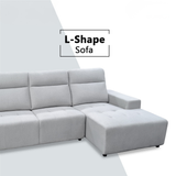 Brivan Fabric L-Shaped Sofa by Esteller (Pet Friendly & Easy Clean)
