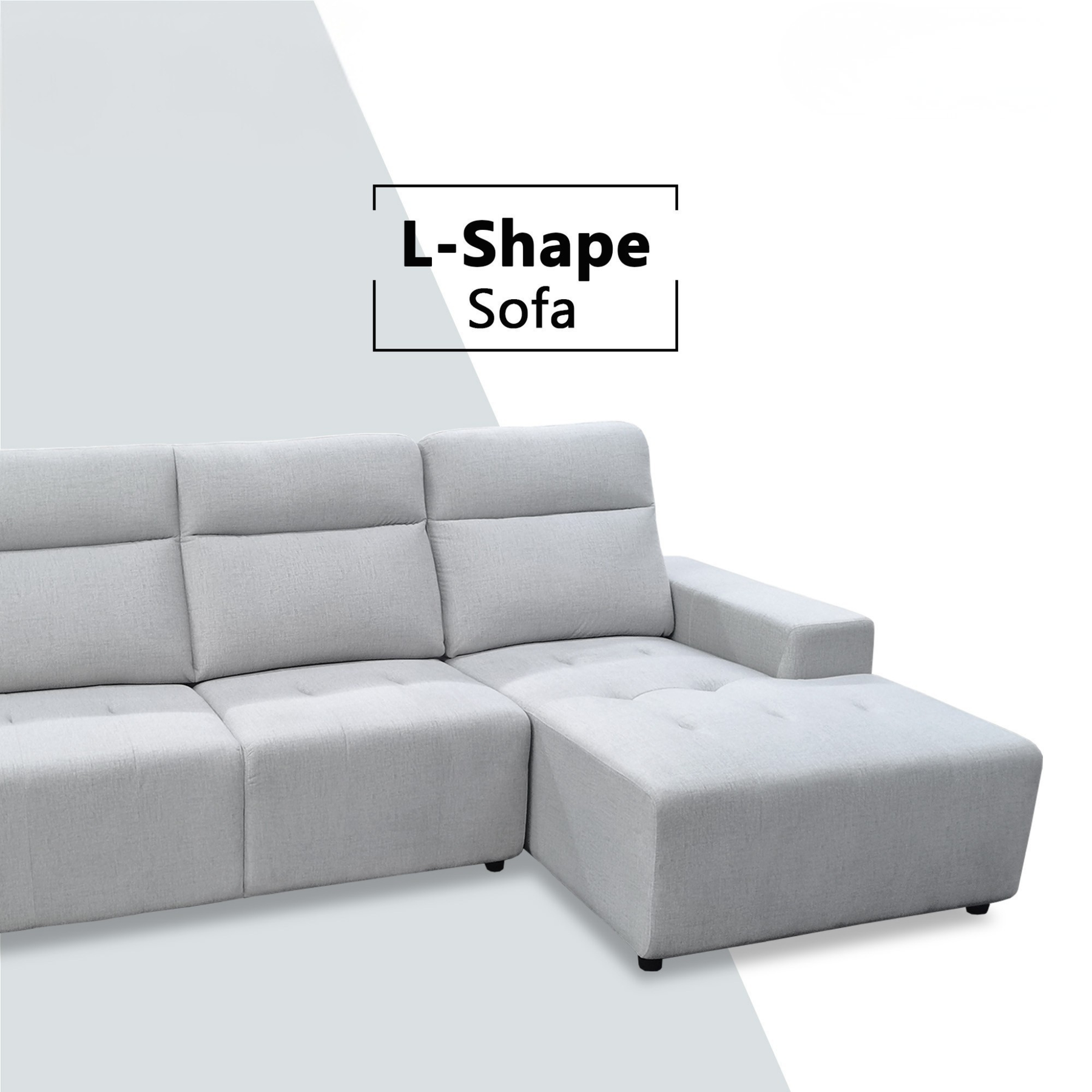 Brivan Fabric L-Shaped Sofa by Esteller (Pet Friendly & Easy Clean)