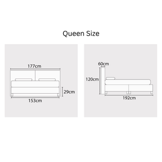 Enso Fabric Headboard Storage Bed Frame by Esteller (Pet Friendly & Easy Clean)