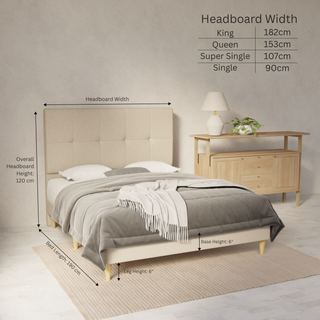Marlowe Fabric Bed Frame (Water Repellent & Pet friendly) By Esteller