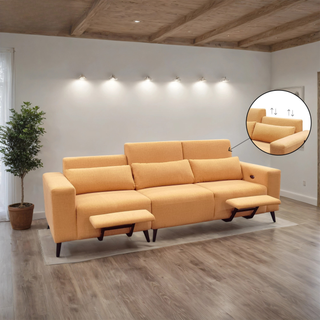 Shoalis Fabric Adjustable Legrest & Backrest Sofa by Esteller (Pet Friendly & Easy Clean)