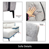 Geymor Fabric L-Shaped Sofa by Esteller (Pet Friendly & Easy Clean)