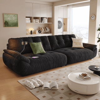 Mochi Chenille Fabric Sofa by Esteller (Water Repellent, USB Charger)