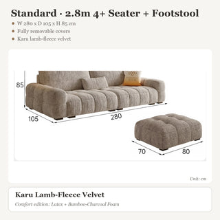 Standard · 2.8m 4+ Seater + Footstool