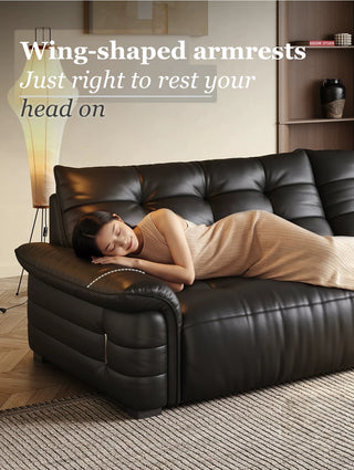 Wing-shaped armrests