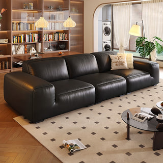 Generana Genuine Leather Sofa in a living room