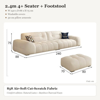 2.4m 4+ Seater + Footstool