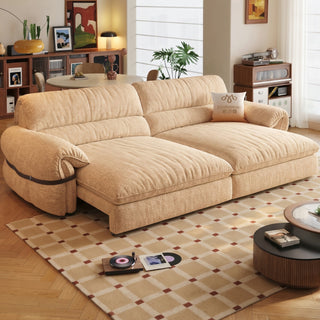 Fabric sofa bed in a living room