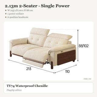2.13m 2-Seater · Single Power