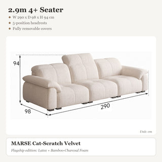 2.9m 4+ Seater