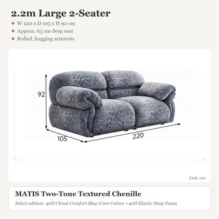 2.2m Large 2-Seater