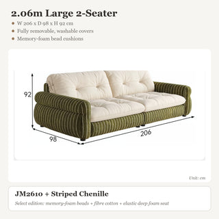 2.06m Large 2-Seater