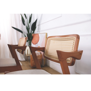 Parvin Rattan Wooden Dining Chair
