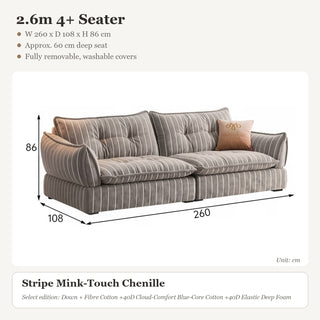 2.6m 4+ Seater