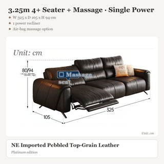 3.25m 4+ Seater + Massage · Single Power